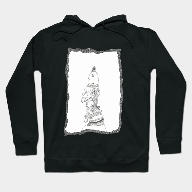 Totem pole creatures rise Hoodie by The Cloud Gallery